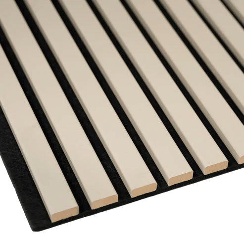Akustikpaneel Lamellendekor Color Mokka / schwarzer Filz