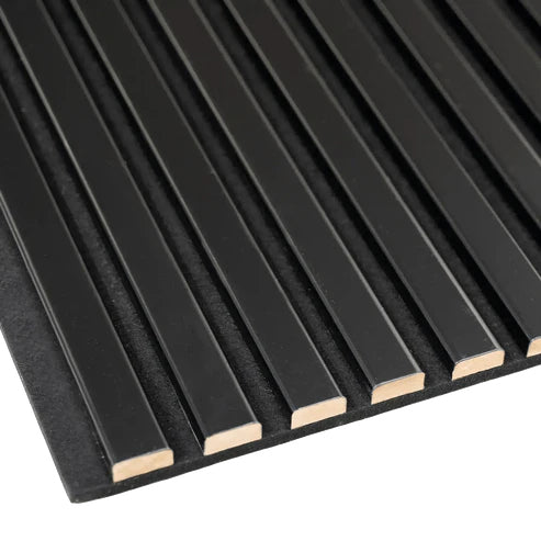 Akustikpaneel Lamellendekor Color Schwarz / schwarzer Filz
